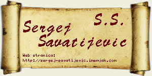 Sergej Savatijević vizit kartica